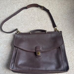 Coach Brown Leather Work Bag